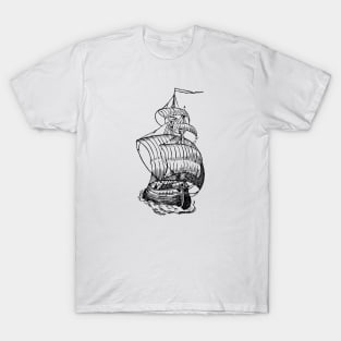 Minimal Boat Design T-Shirt